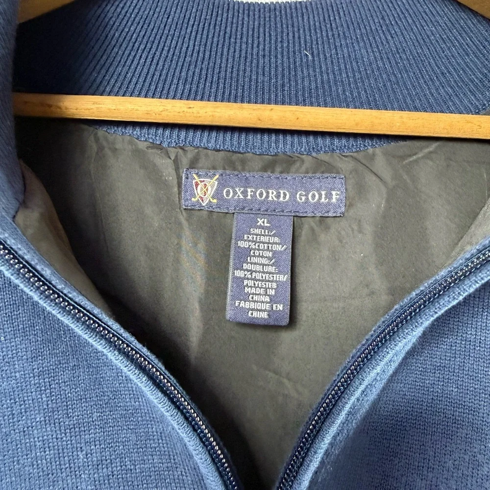 NWT Oxford‎ Golf Super Dry Quarter Zip Pullover in Blue Size Extra Large